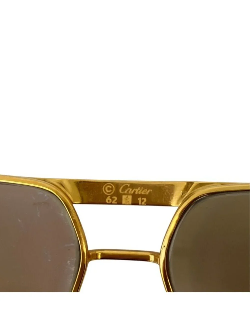 Cartier Trinity Teardrop Sunglasses Gold Color Frame Eyewear